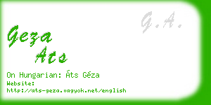 geza ats business card